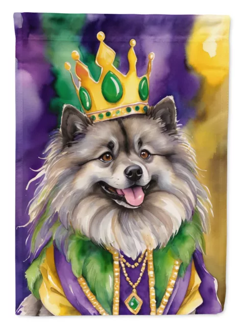 Keeshond King of Mardi Gras Flag Garden Size DAC4819GF