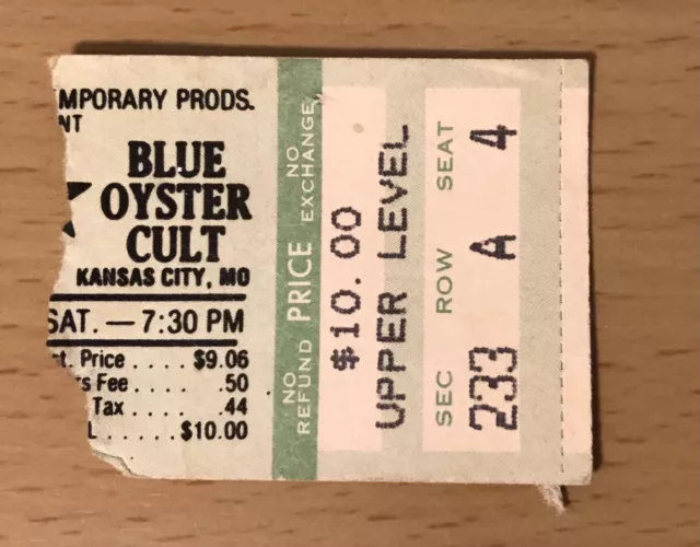 1981 Foghat / Blue Oyster Cult Kansas City Concert Ticket Stub Slow Ride Boc A4