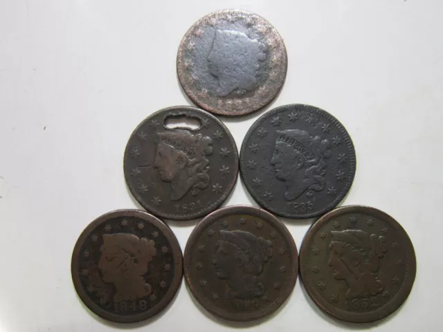 Large Cents (1821, 1831, 1835, 1848, 1849 & 1852)