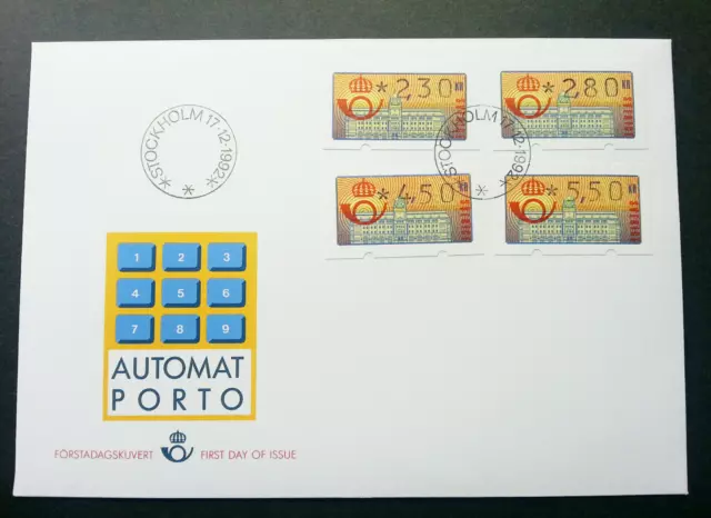 Sweden 1992 ATM (frama label FDC) *rare