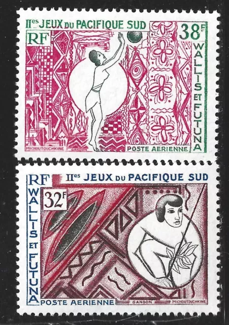 Wallis & Futuna Islands, Scott #C27-C28, South Pacific Games, MNH