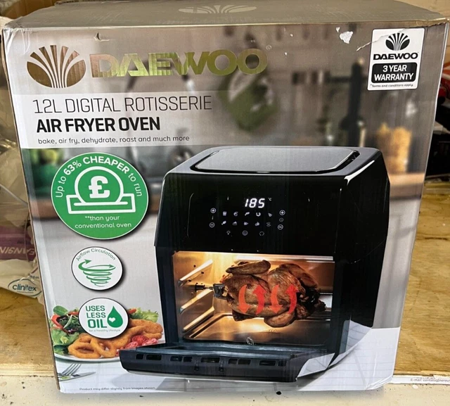 DAEWOO DIGITAL ROTISSERIE Air Fryer Oven Mechanical Cooker Healthy No