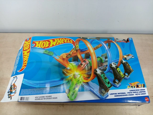 Hot wheels corkscrew crash assembly outlet