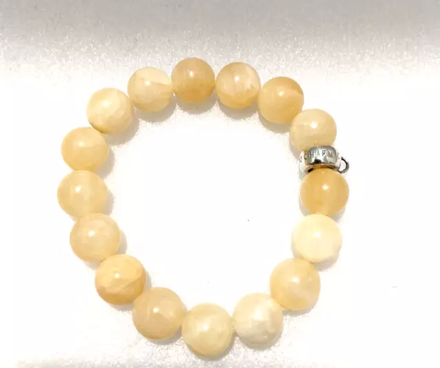 GD. Genuine Silver 925 Thomas Sabo Charm Club Calcite Stone Stretch Bracelet