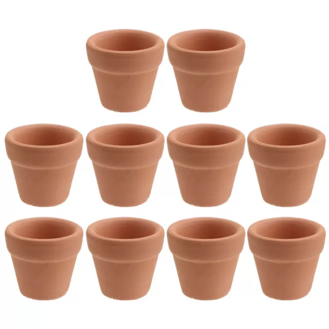 10Pcs Mini Terracotta Pots with Drainage Hole for Plants-RO