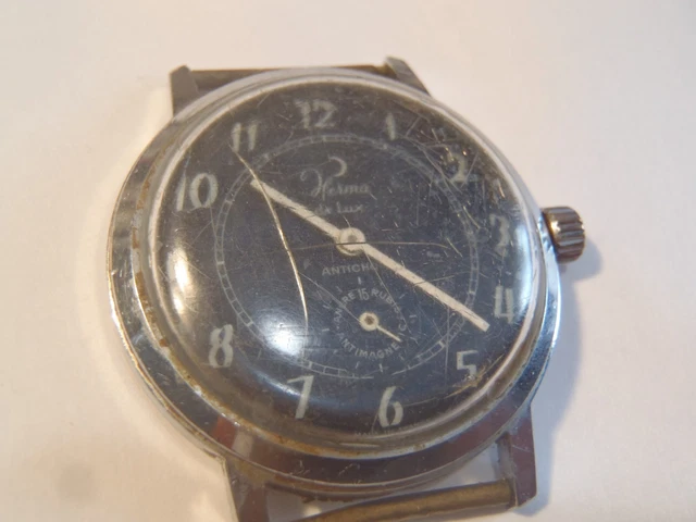 Montre Mécanique Vintage HERMA Standard 15 Rubis - Pièce D'occasion D'horlogerie Ancienne