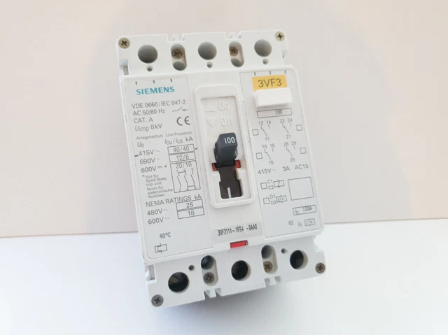 Siemens 5SL63256 Siemens Dig.Industr. Disjoncteur 3 Pôles 25 A 400 V