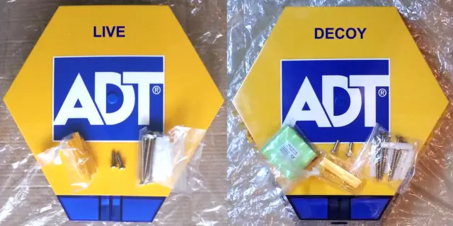 Adt solar powered dummy alarm box with flashing led cheap