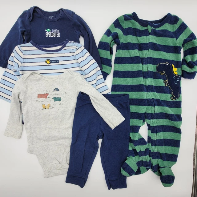 Carters Absorba Infant Boys Size 9 Months Lot of 5 Long Sleeve