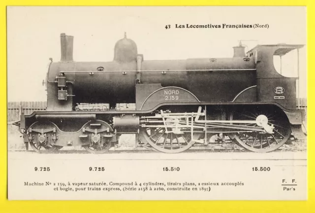 MAGNIFIQUE CPA FF, PARIS FRENCH LOCOMOTIVE FRANCAISE Reseau du NORD