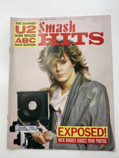 NICK RHODES : Smash Hits Magazine -1985 - U2 Poster / Kim Wilde / Abc £ ...