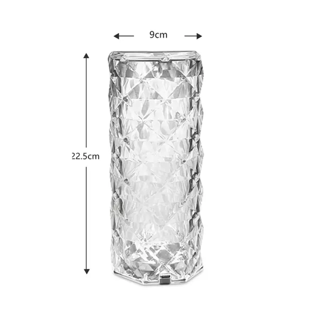 Crystal Table Lamp Diamond Rose Touch Lamp USB 3/16 Color Crystal LED Light Gift 2