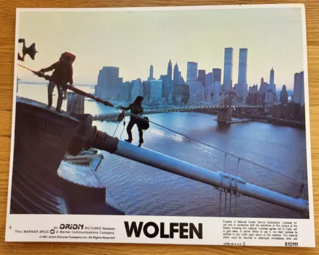 WOLFEN 1981 Albert Finney  rare werewolf  Original US Lobby Card 10 x 8