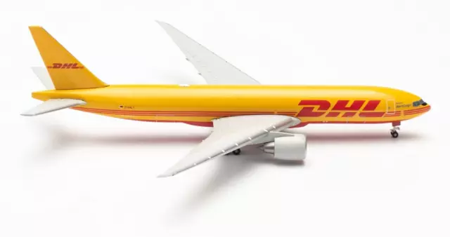 New! Herpa 537032 DHL / AeroLogic Boeing 777-200F, reg. D-AALT - 1:500 diecast