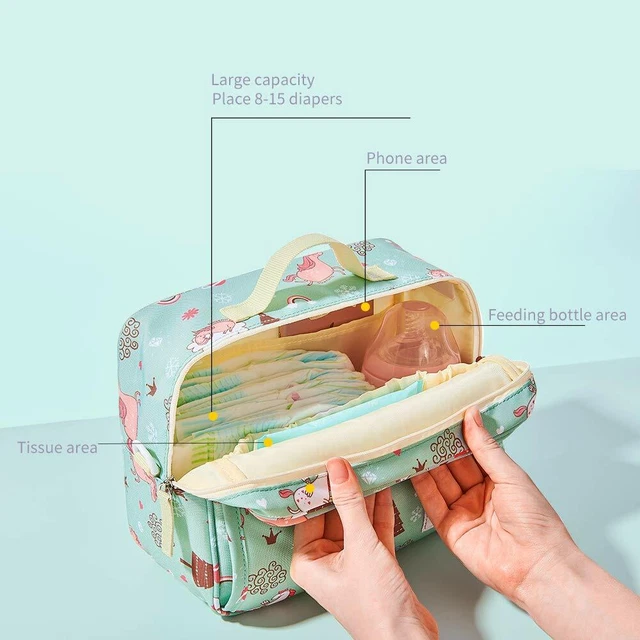Baby Diaper Bag Nappy Bags Washable Cloth Organizer Holder Bags Waterproof 8