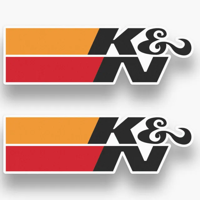 2X K&N Filters Air Decal Sticker Us Made Truck Vehicle Racing Intake Car Window