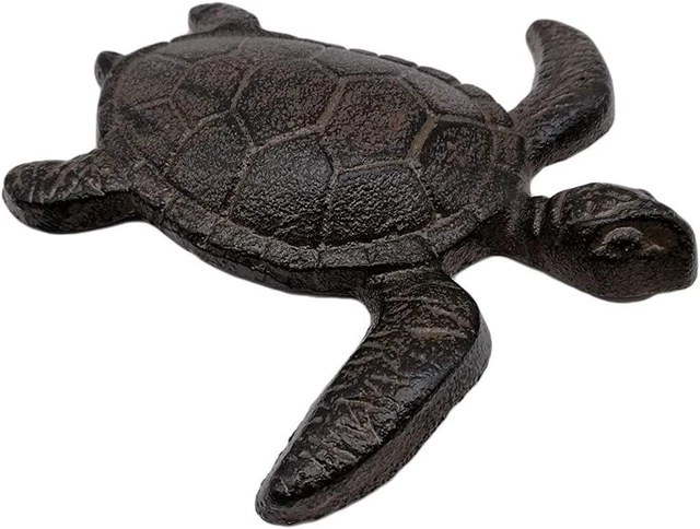 Comfy Hour Antique and Vintage Ocean Collection Cast Iron Ocean Turtle Figurine, 2