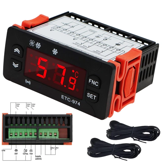 LAE AT1-5AS5E-G Digital Fridge Thermostat Controller 230V With Temperature Probe-627951