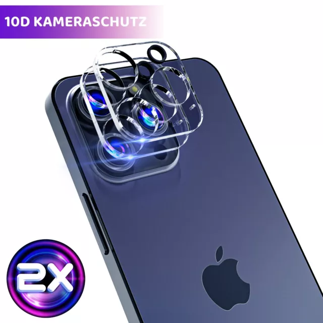 2x Kameraschutz Glas für iPhone 15 14 13 12 11 Pro Max Mini Plus Kameraglas