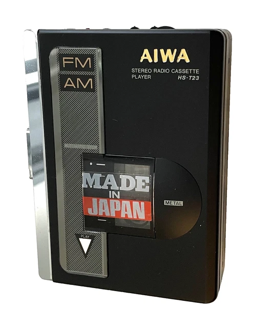 Baladeur Radio Cassette Aiwa HS-T21 – Walkman Vintage 80's (AM/FM, Noir, Fonctionne)