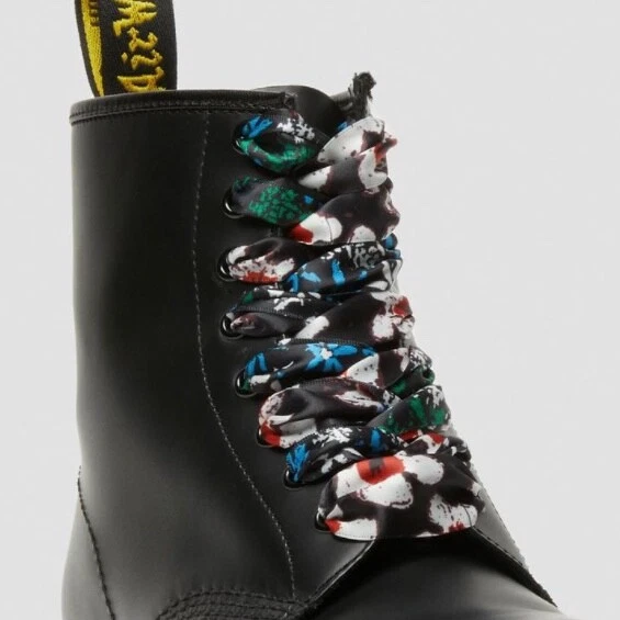 Dr Martens Tetoron Blue, Red & Black Ribbon Boot Shoe Laces 8-10 Eyelets 140cm
