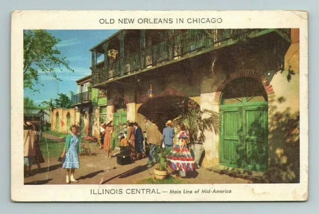 Railroad Fair Central Exhibit Old New Orleans Chicago Illinois Postcard