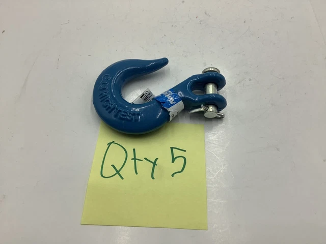 Qty 5 National Hardware N177-253 1/4" Clavis Slip Hook Grade 43 324Bc Swl 2600Lb