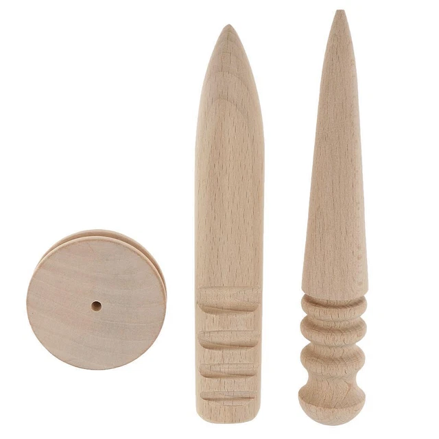3 Embouts Brunisseur Cuir Électrique En Laiton - Outil Maroquinerie DIY Pour Lissage Et Repassage Des Bords - 3