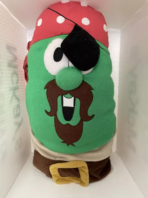 18” Veggietales Larry the Cucumber Pirate - Knit Stuffed Animal Plush Big Idea