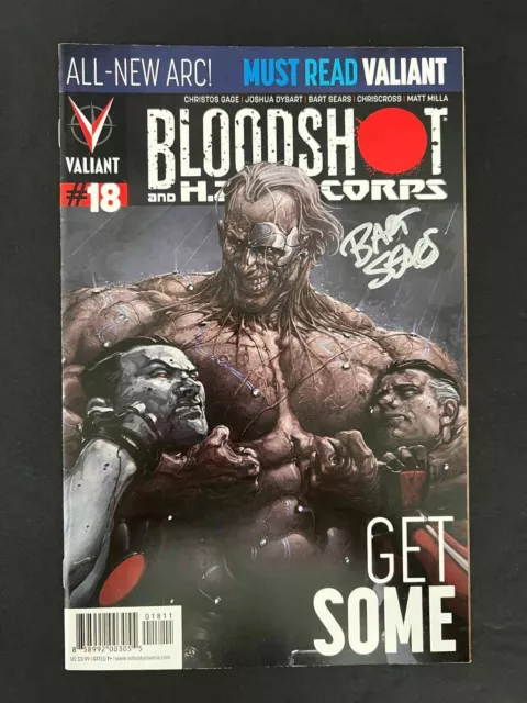 Bloodshot And Hard Corps #18  Valiant Comics 2014 Vf-  Signed By Bart Sears