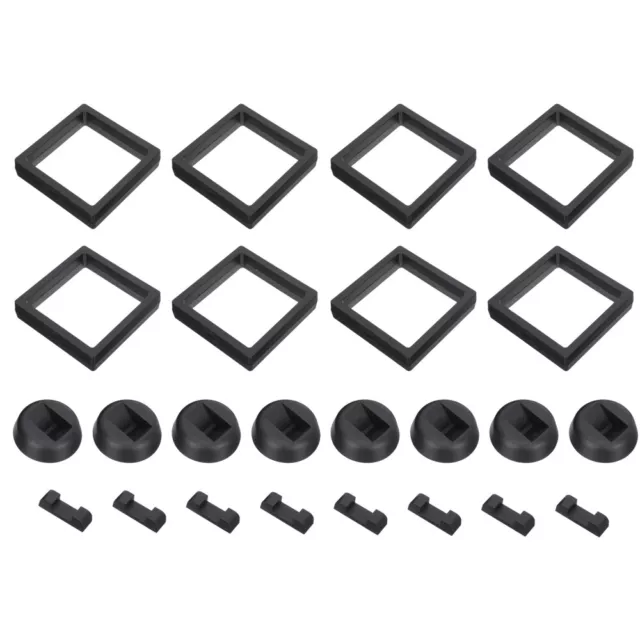 8Pcs Black 3D Floating Frame Display Stand for Medallions, Jewelry, Coins-SC