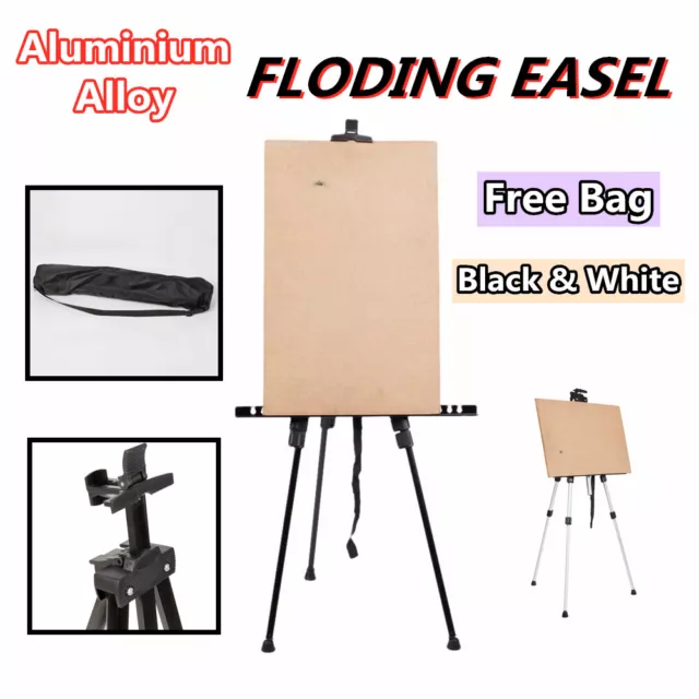 Folding Painting Artist Easel Aluminium Alloy Adjustable With Carry Bag