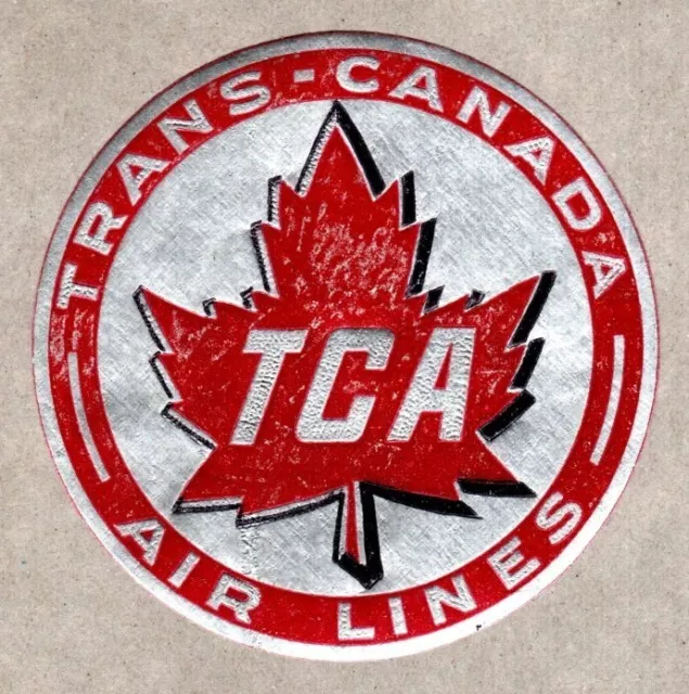 Trans Canada Air Lines - Tca  - Foil Airline Luggage Label