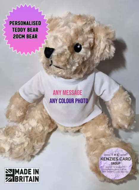 Personalised Teddy Bear Toy Custom Print T-Shirt Special Occasion Birthday Gift