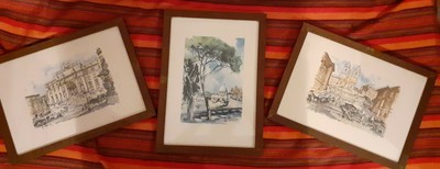 Aldo raimondi litografie originali anni 50 vedute di Roma 