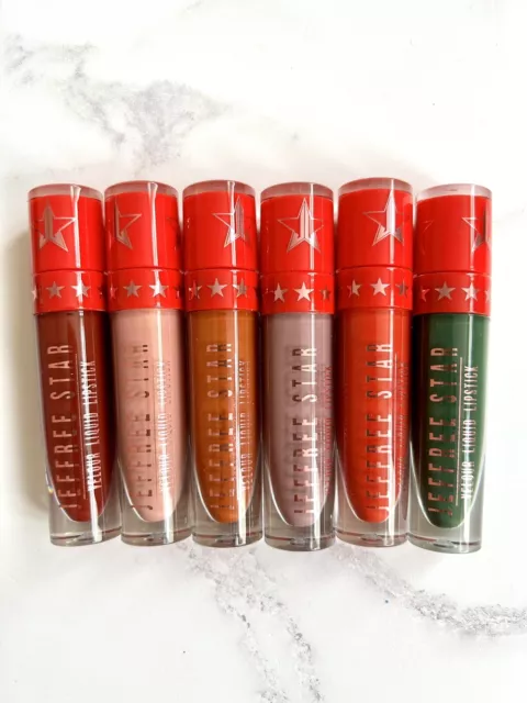 Jeffree Star Kosmetik Velour flüssiger Lippenstift Set - 6 volle Größe brandneu in Verpackung