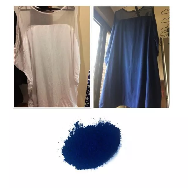 Pigmento de tela tinte 10 g color azul oscuro colorante ropa textil teñido color
