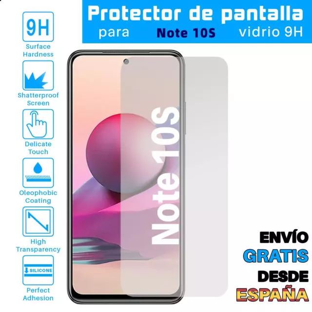 Lote Protector de Pantalla para Xiaomi Redmi Note 10S Cristal Templado Vidrio