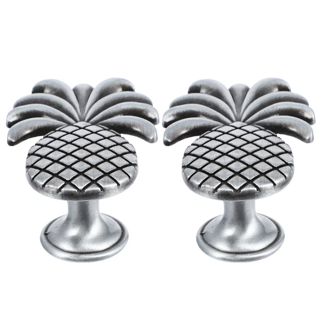 2 Pcs Handle Zinc Alloy Cabinet Door Knobs Drawer Pulls Pineapple