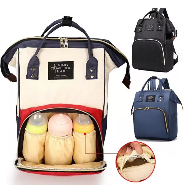 Baby Diaper Nappy Mummy Changing bag Backpack Set Multi-Function Hospital Bag UK