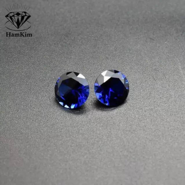 Real Round Royal Blue Clear Sapphire Faceted Cut AAAAAAA+ VVS Loose Gemstone