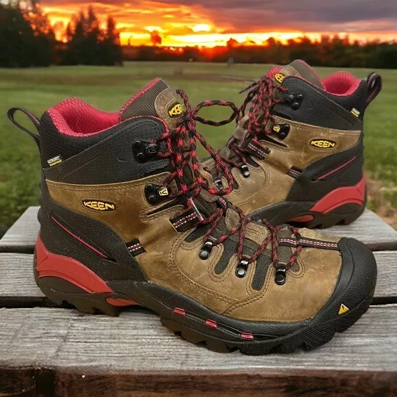 Keen Waterproof Brown Dry Pittsburgh Steel Toe Leather Utility Work Boots 12EE