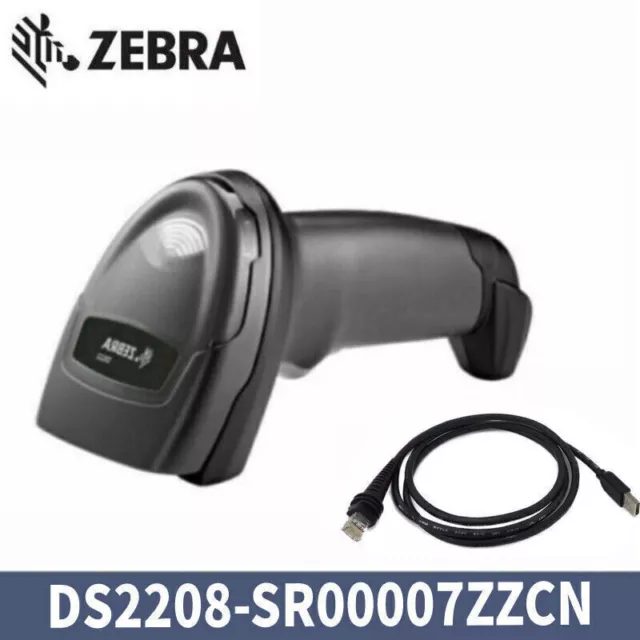 Zebra DS2208 1D/2D Handheld Barcode Scanner With USB Cable DS2208-SR00007ZZCN