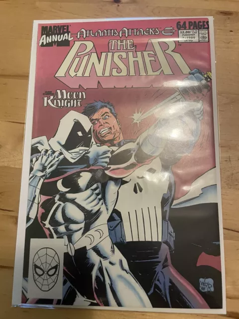Marvel PUNISHER  Annual #2 1989 Moon Knight App 8.0-9.0