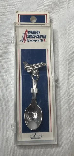 Vintage NASA Kennedy Space Center Space Shuttle Collectible Spoon~In case