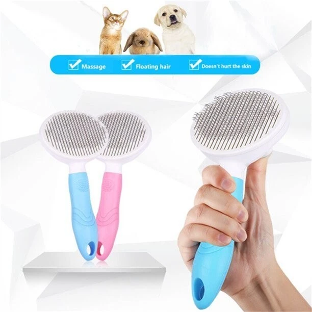 Dog & Cat Brush Self Cleaning Slicker Brush for Shedding and Grooming Removes