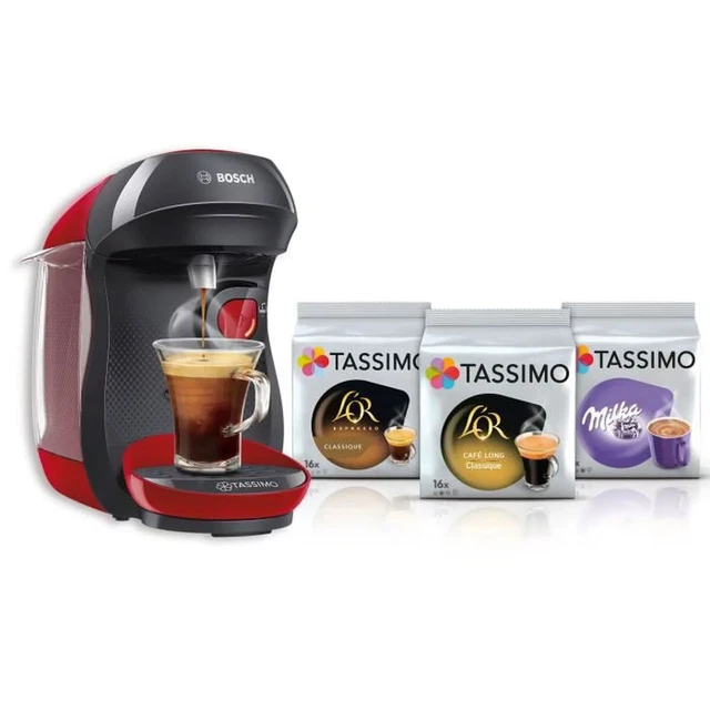 Machine à café multi-boissons compacte Tassimo Style - BOSCH TAS1107 -  Coloris Vanille - 40 boissons - 0,7l - 1400W