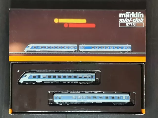 Märklin Spur Z 87751 Inter-Regio Wagen-Set (Steuerwagen/Bistro) der DB mit OVP