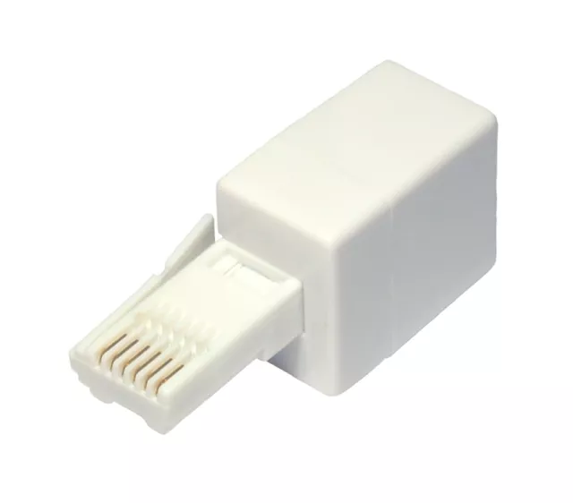 RJ11 to BT Plug CROSSOVER Adaptor - Connect ADSL DSL Cable to BT Phone Socket