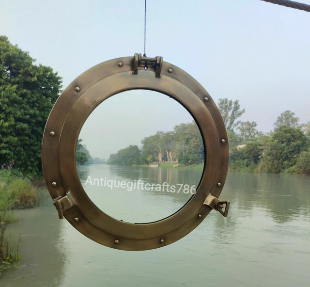 61cm Canal Bateau Hublot Glass-Nickel Fini Bateau Fenêtre Mural Neuf Créateur